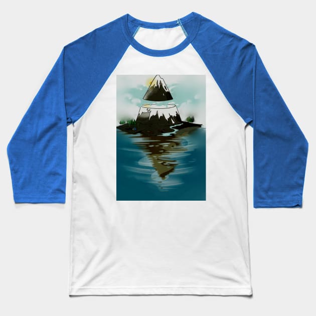 Flooded mountain Baseball T-Shirt by Bafro